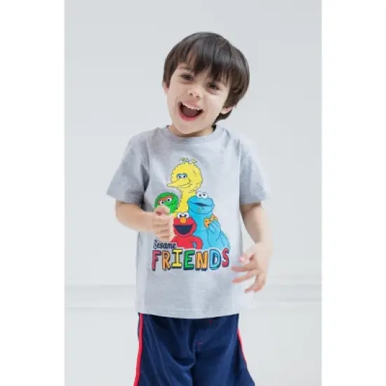 Sesame Street Elmo Cookie Monster Oscar the Grouch Big Bird 2 Pack T-Shirts Infant to Little Kid image {3}