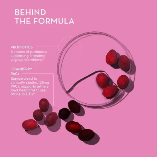 HUM Nutrition Private Party Probiotics Vegan Capsules for Vaginal & Urinary Tract Health - 30ct image {4}