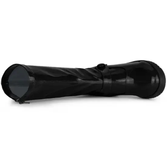 Allegra K Women's Round Toe Chunky Heels Patent Leather Mid Calf Boots image {4}