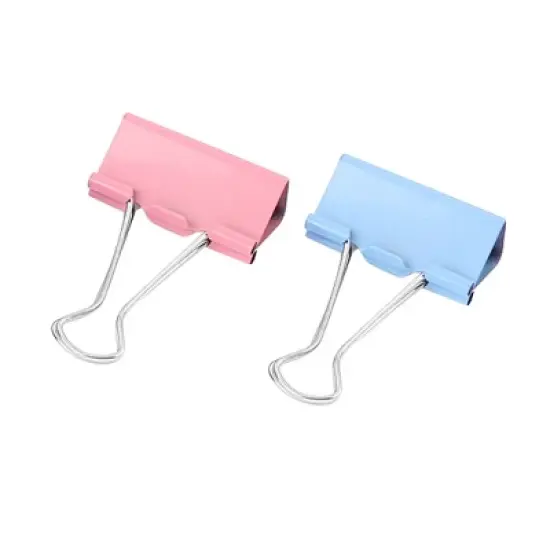 Unique Bargains Office Metal Document Organize Stationery Binder Clips 24 Pcs image {2}