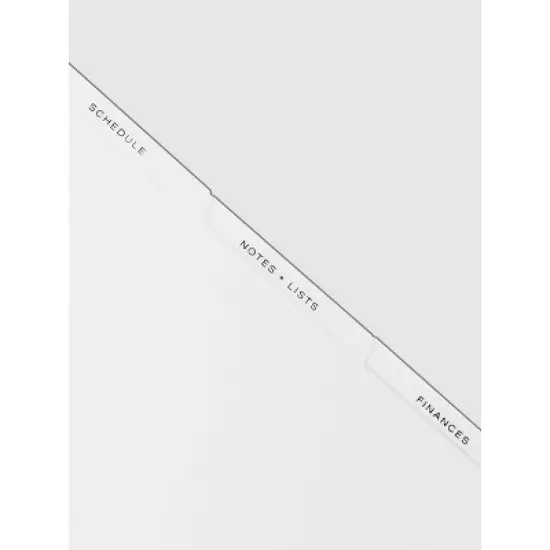 The Essentials Side Tab Planner Dividers | Low Profile | Matte | Cloth & Paper image {1}