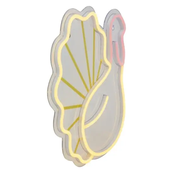 Northlight 15" LED Lighted Neon Style Fall Harvest Turkey Window Silhouette image {3}