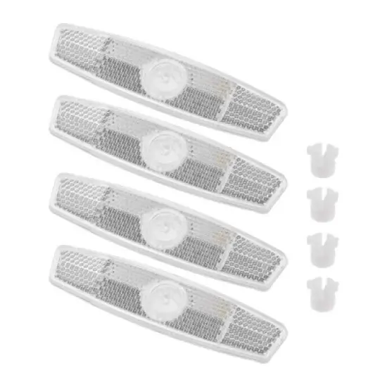 Unique Bargains Bicycle Warning Reflector for Bike Bicycle ABS 4pcs image {5}