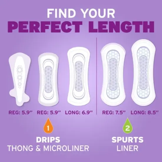 Poise Microliners Incontinence & Postpartum Panty Liners - Lightest Absorbency image {4}