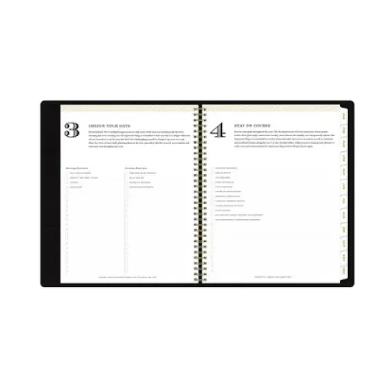 Day Designer 2024 Planner 8.5"x11" Weekly/Monthly Faux Leather Black image {9}