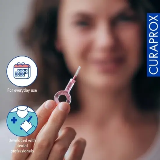 Curaprox CPS 08 Prime Refill Pink, 8-Pack Interdental Brushes for Gentle Cleaning of Tight Gaps image {5}