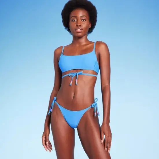 Women's Beaded Side-Tie High Leg Cheeky Bikini Bottom - Wild Fable&trade; image {2}