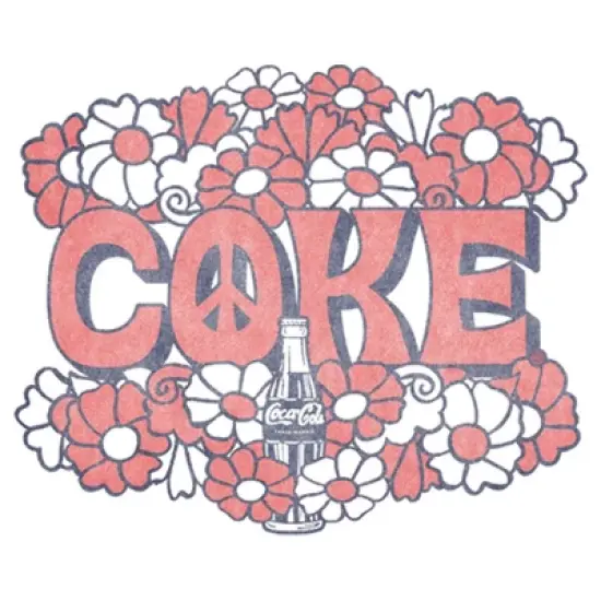 Junior's Coca Cola Unity Floral Logo T-Shirt image {1}