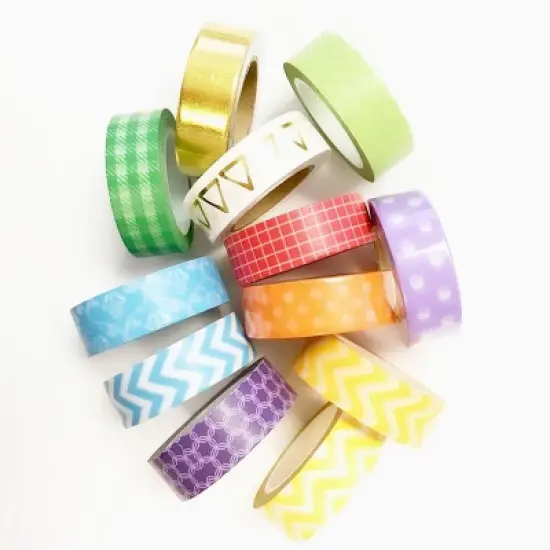 Wrapables Rainbow Bright Washi Tapes, set of 12 image {2}