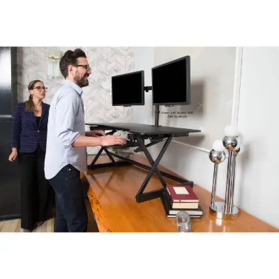 Ergonomic Height Adjustable Sit to Stand Desk Computer Riser - Rocelco image {3}