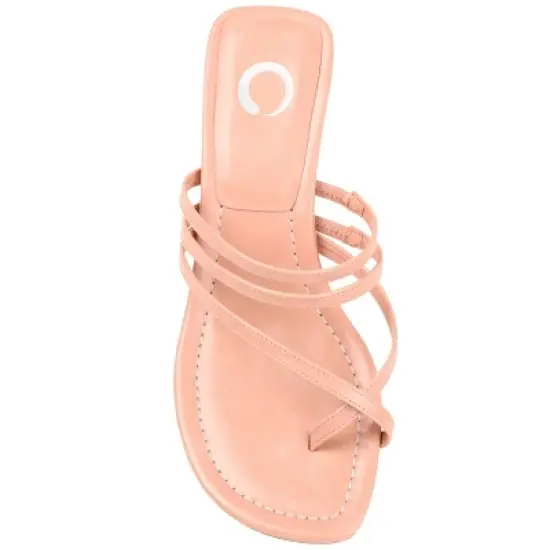 Journee Collection Womens Lettie Tru Comfort Foam Open Toe Kitten Heel Pumps Blush 8 image {3}