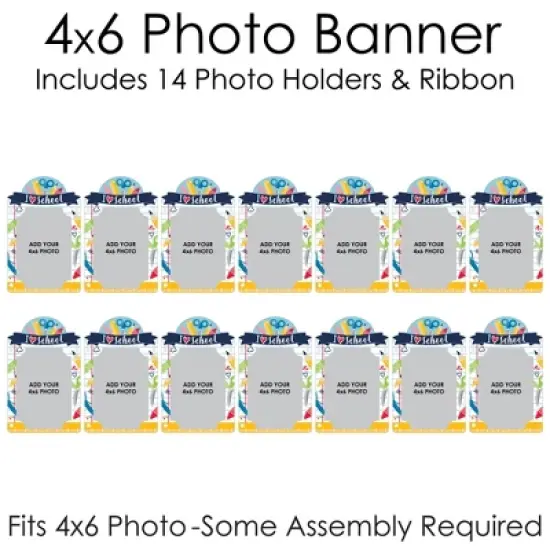 Big Dot of Happiness Back to School - DIY First Day of School Classroom Decorations Decor - Picture Display - Photo Banner image {4}