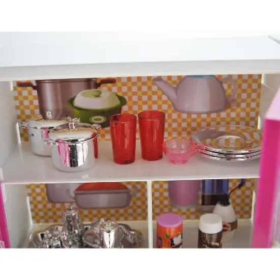 Ready! Set! Play! Link Little Princess Modern Full Deluxe Kitchen Playset Comes With Refrigerator, Stove, Sink, Microwave image {7}