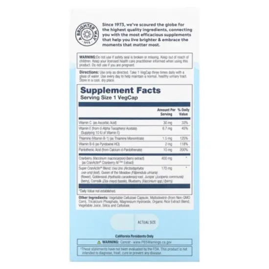 Solaray Super CranActin with Herbal Support Blend, 400 mg, 120 Vegcaps image {1}