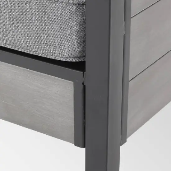 Jax 4pc Faux Wood Chat Set - Gray/ Gray - Christopher Knight Home image {3}