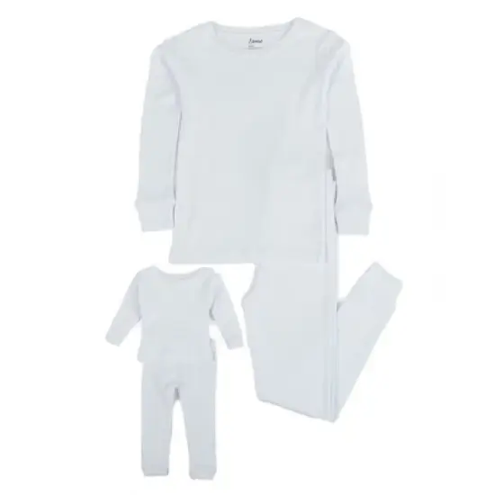 Leveret Girl and Doll Matching Cotton Christmas Pajamas image {7}