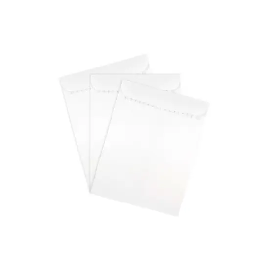JAM Paper Open End Peel & Seal Catalog Envelope 9" x 12" White 500/Pack (356828780) image {2}