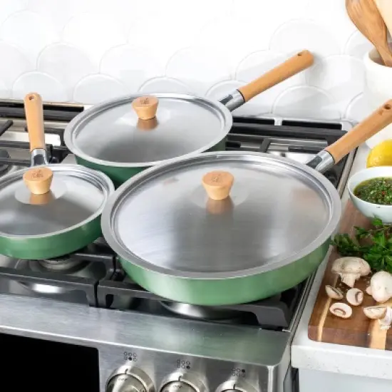 Nordic Ware Cardamom&trade; 6 Piece Nonstick Frying Pan Set with Lids image {6}