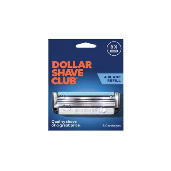Dollar Shave Club 4-Blade Razor Refill - Compatible with 4 and 6 Blade Handles - 8ct image {1}