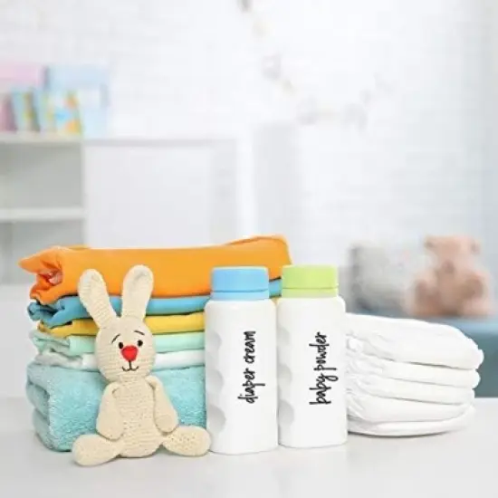 Talented Kitchen 232 Pack Baby & Nursery Storage Organization Labels, Script Label Sticker for Baskets, Containers, Baby Closet Organizers image {2}