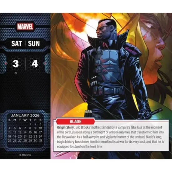 Trends International 2026 History of Marvel Dayata Time 6.12"x5.37" Box Calendar image {4}