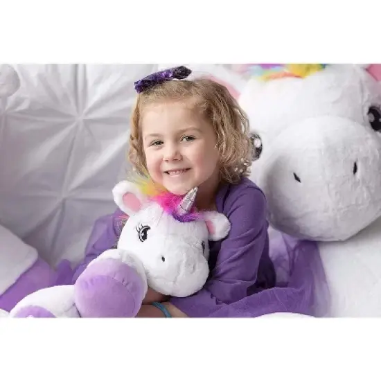 Plushible 18" Large Stuffed Unicorn Plush Animal with Rainbow Hair image {5}