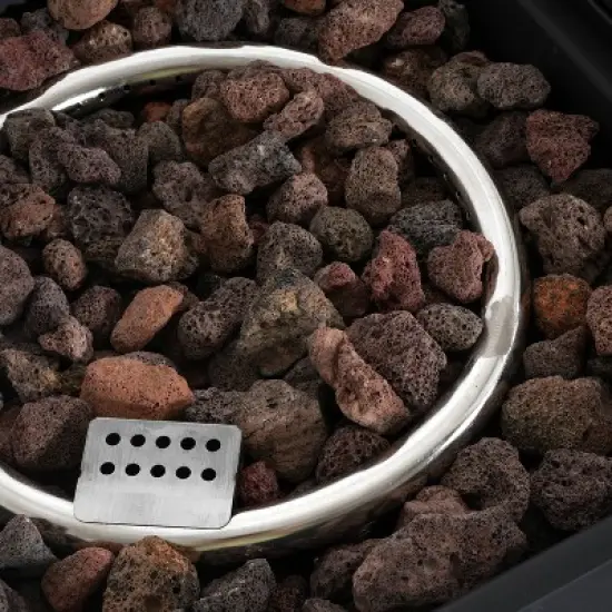 Christopher Knight Home Roy Contemporary Patio Extendable Aluminium Alloy 50,000 BTU Fire Pit Table image {7}