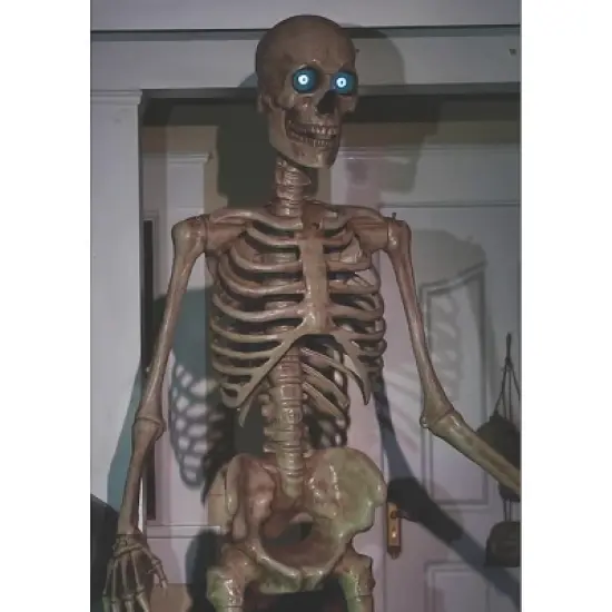 8 Ft. Towering Skeleton with Projection Eyes Halloween Decoration image {1}