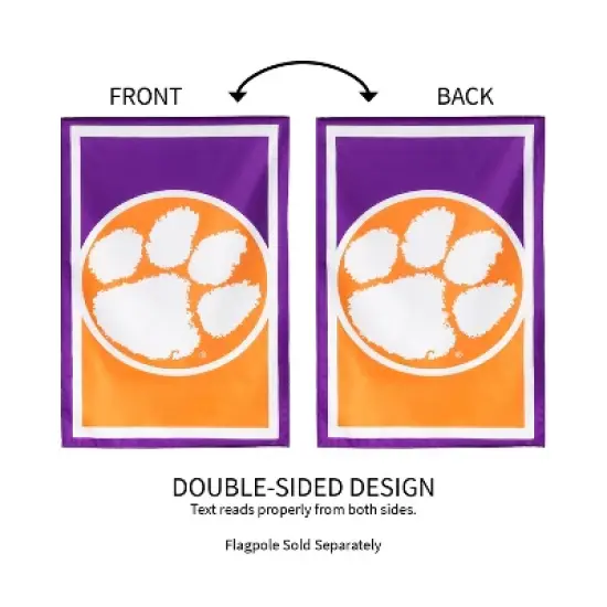 Evergreen Flag, DS New Burlap, Reg, Clemson University image {3}