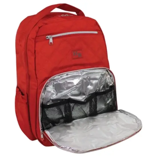 Hudson Baby Premium Diaper Bag Backpack and Changing Pad, Red, One Size image {2}