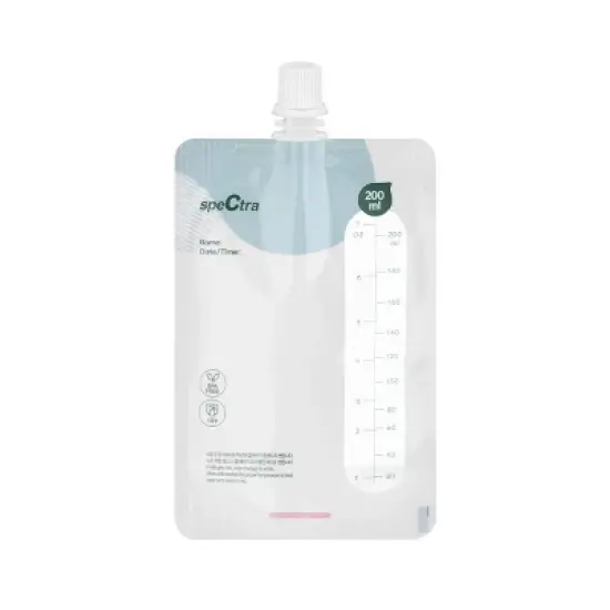 Spectra Simple Store Breast Milk Collection Storage Bags with Bottle Connector - 10ct image {1}