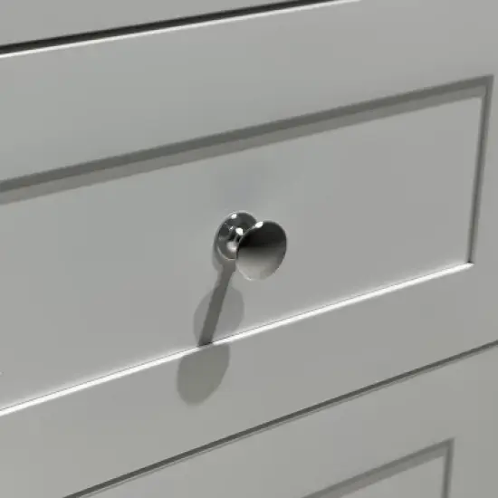 Angel Sar White Night Stand with Charging Station, Modern Nightstand with 3 Drawers image {3}