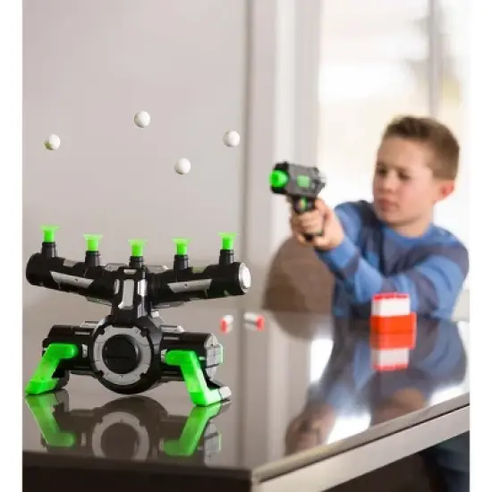 HearthSong Glow-in-the-Dark Air Target Game for Kids, Includes Two Air Blasters, 24 Soft Darts, and 20 Air Targets image {2}