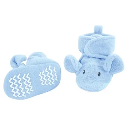 Hudson Baby Unisex Baby Trapper Hat, Mitten and Bootie Set, Blue Elephant image {4}