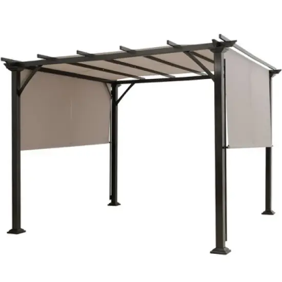 Costway 10' X 10' Pergola Kit Metal Frame Gazebo &Canopy Cover Patio Furniture Shelter image {6}