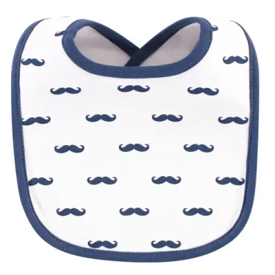 Hudson Baby Infant Boy Cotton Bib and Sock Set 5pk, Handsome Charming Adorable, One Size image {2}