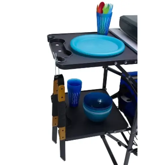 GCI Outdoor Slim-Fold Cook Station Outdoor Camp Kitchen - Black image {2}