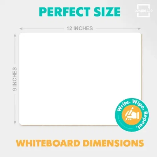 SCRIBBLEDO Small White Board Dry Erase 9"x12" Boards 2-Pack image {2}