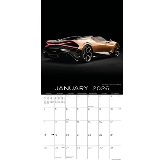 Willow Creek Press 2026 Dream Cars Wall Calendar image {2}