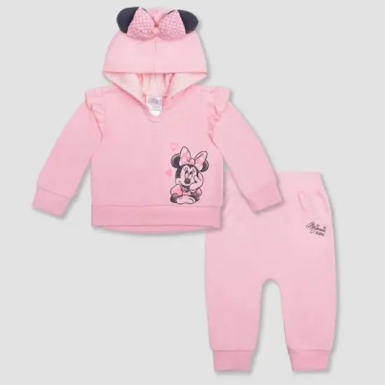 Baby Girls' Adaptive Disney Minnie Mouse Top and Bottom Set - Pink image {1}