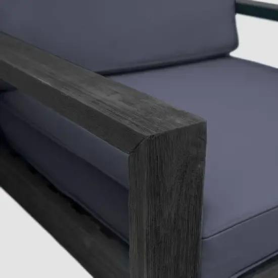 Santa Ana 2pk Acacia Wood Club Chairs - Christopher Knight Home image {2}