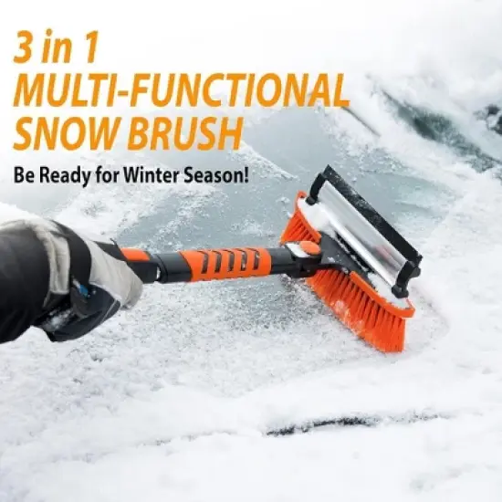 Zone Tech Ice Scraper and Extendable Brush 360&deg; Snow Brush Head for Car Windshield Flexible Arm Ice Scraper  Tool Snow Removal 2 Pack image {7}