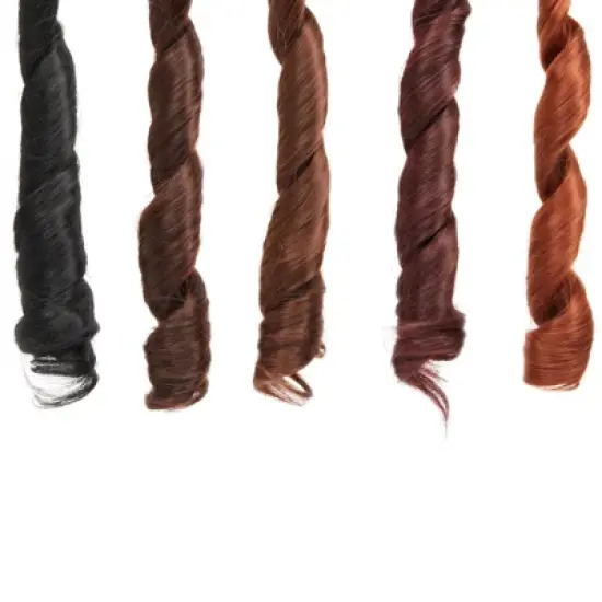 Bright Creations 10 Pack Curly Doll Hair Wefts Wigs for Crafts, Extensions & Rerooting, Natural Colors, 10 x 40 in image {4}