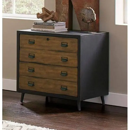 Payton Mid-Century Wood Lateral File Storage File Drawer Black - Martin Furniture image {10}