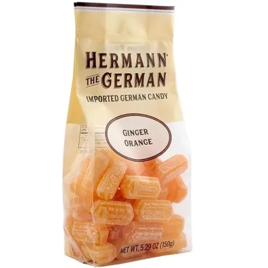 Hermann the German Ginger Orange Bavarian Hard Candy 5.29 oz. / 150 g (Pack of 2) image {2}