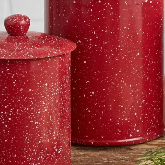 Park Designs Granite Enamelware Canisters Set Red image {2}