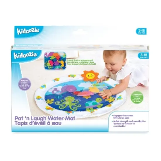 Kidoozie Pat 'n Laugh Water Mat for Infants and Toddlers ages 3-18 months - Encourage Tummy Time with 6 Fun Floating Sea Friends to Discover image {6}