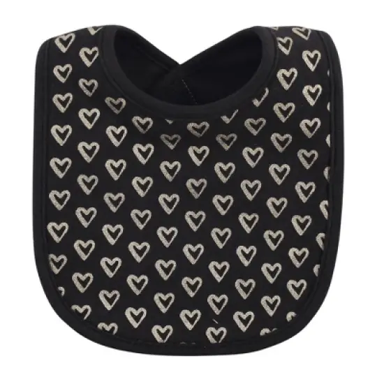 Hudson Baby Infant Girl Cotton Bib and Headband or Caps Set 8pk, Dream Love, One Size image {3}