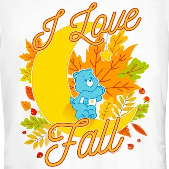 Junior's Care Bears Bedtime Bear I Love Fall T-Shirt image {1}