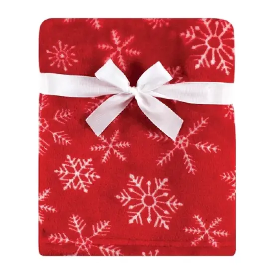 Hudson Baby Unisex Baby Plush Blanket with Security Blanket, Santa Snowflake, One Size image {3}